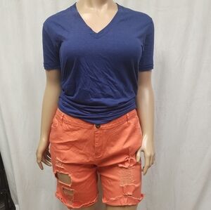 Boyfriend distressed shorts